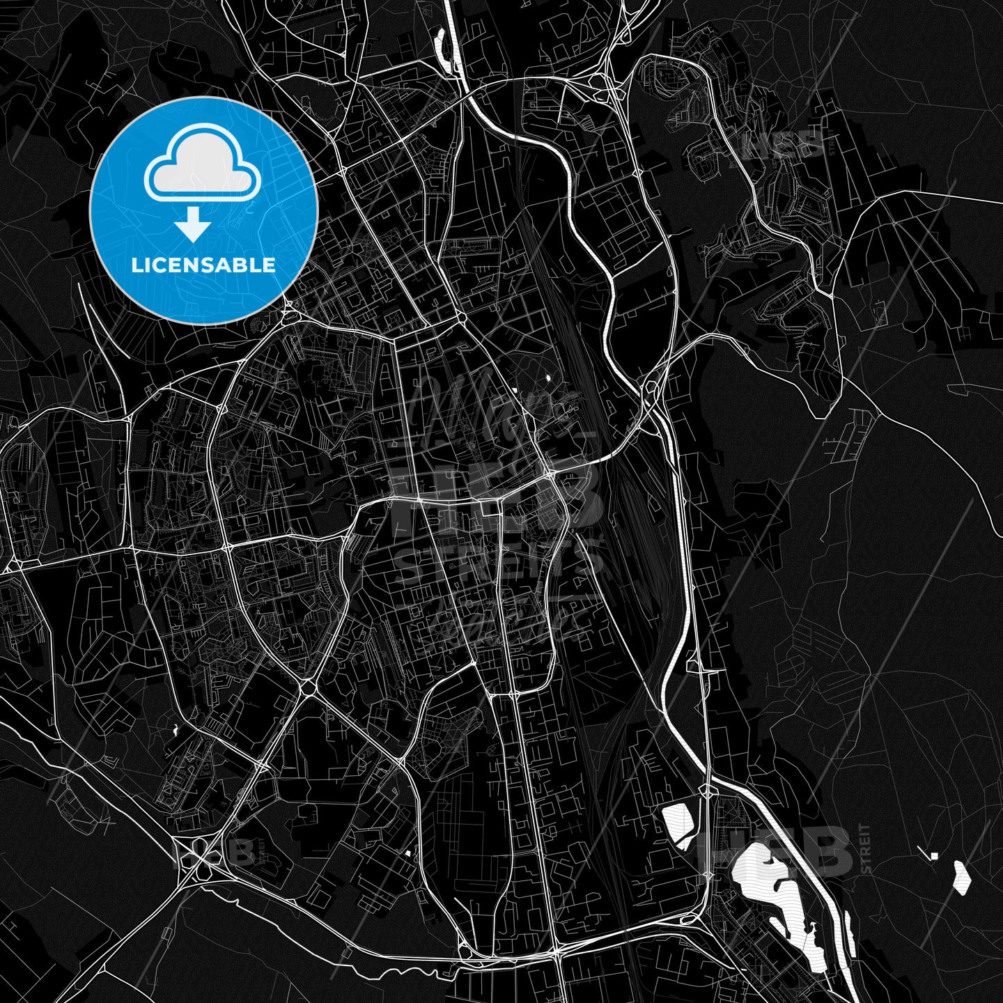 Košice, Slovakia PDF map