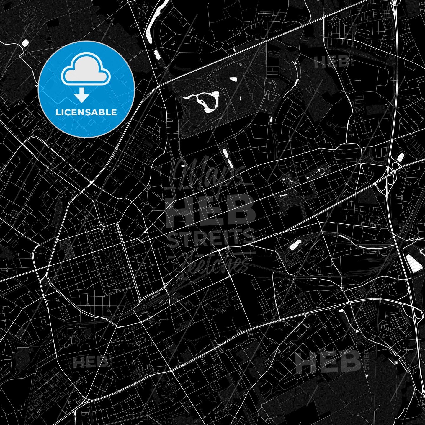 Krefeld, Germany PDF map