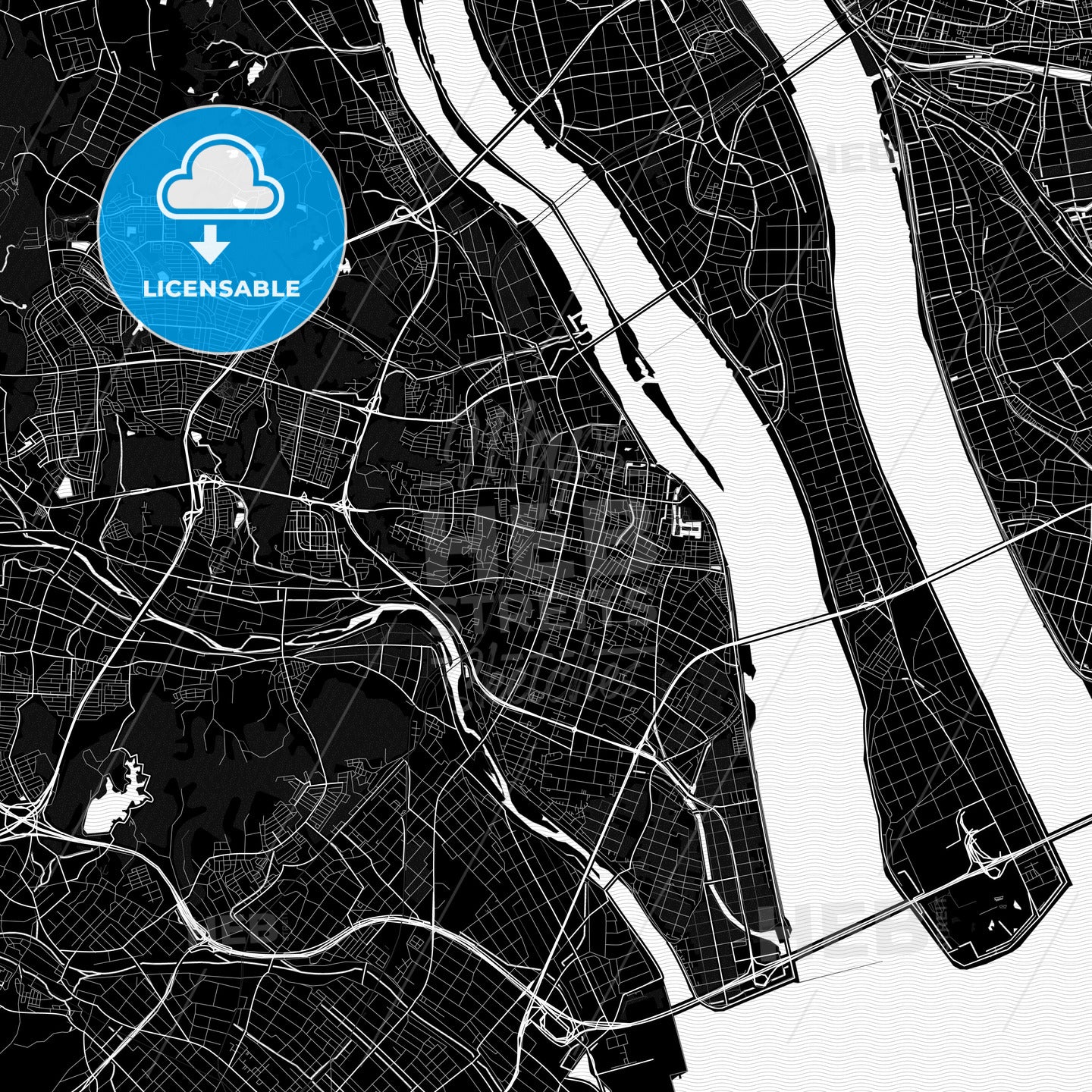 Kuwana, Japan PDF map