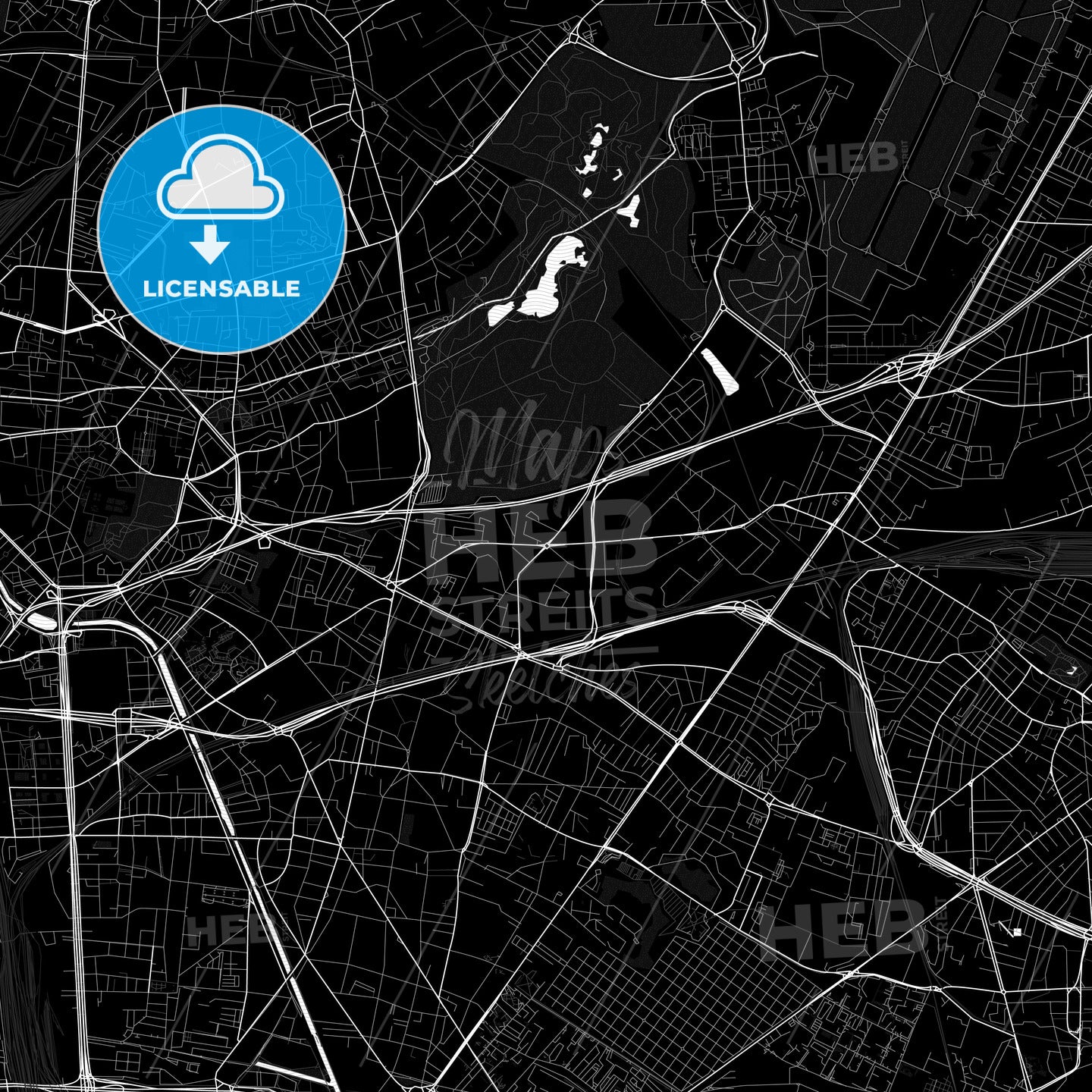 La Courneuve, France PDF map