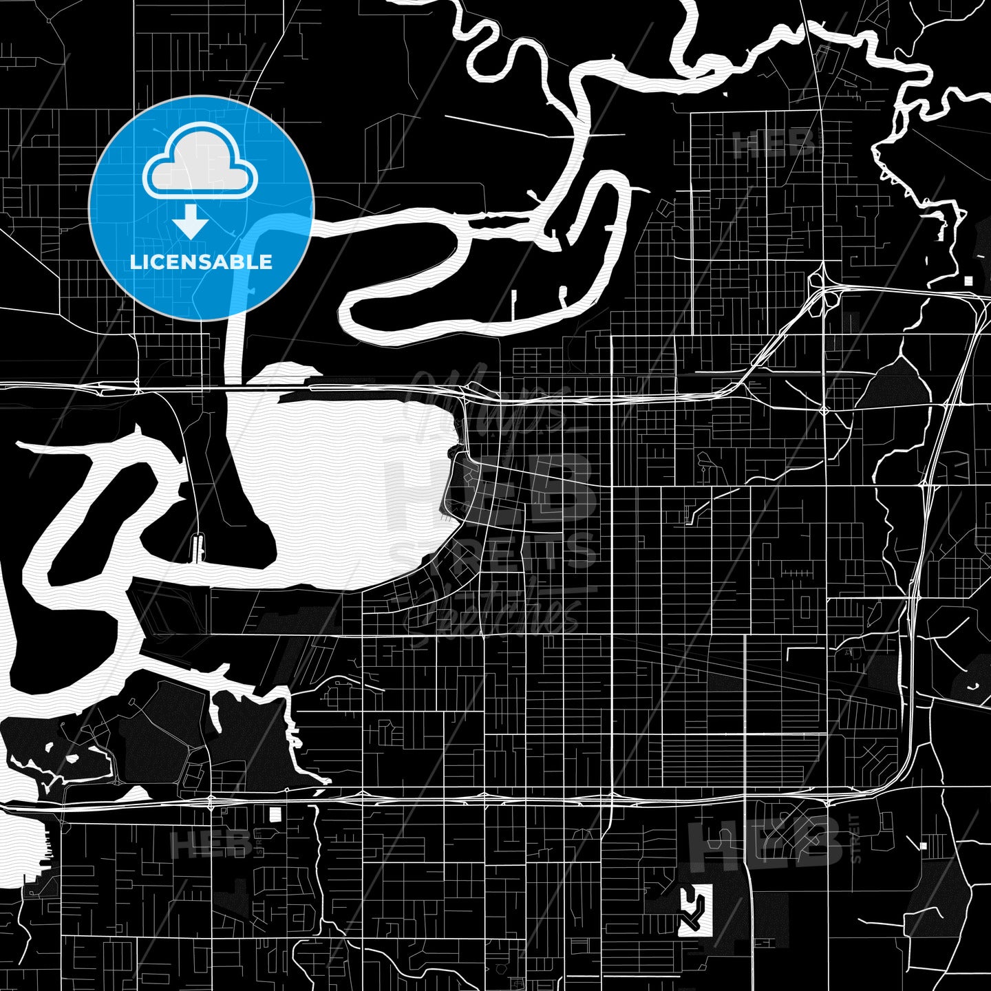 Lake Charles, Louisiana, United States, PDF map