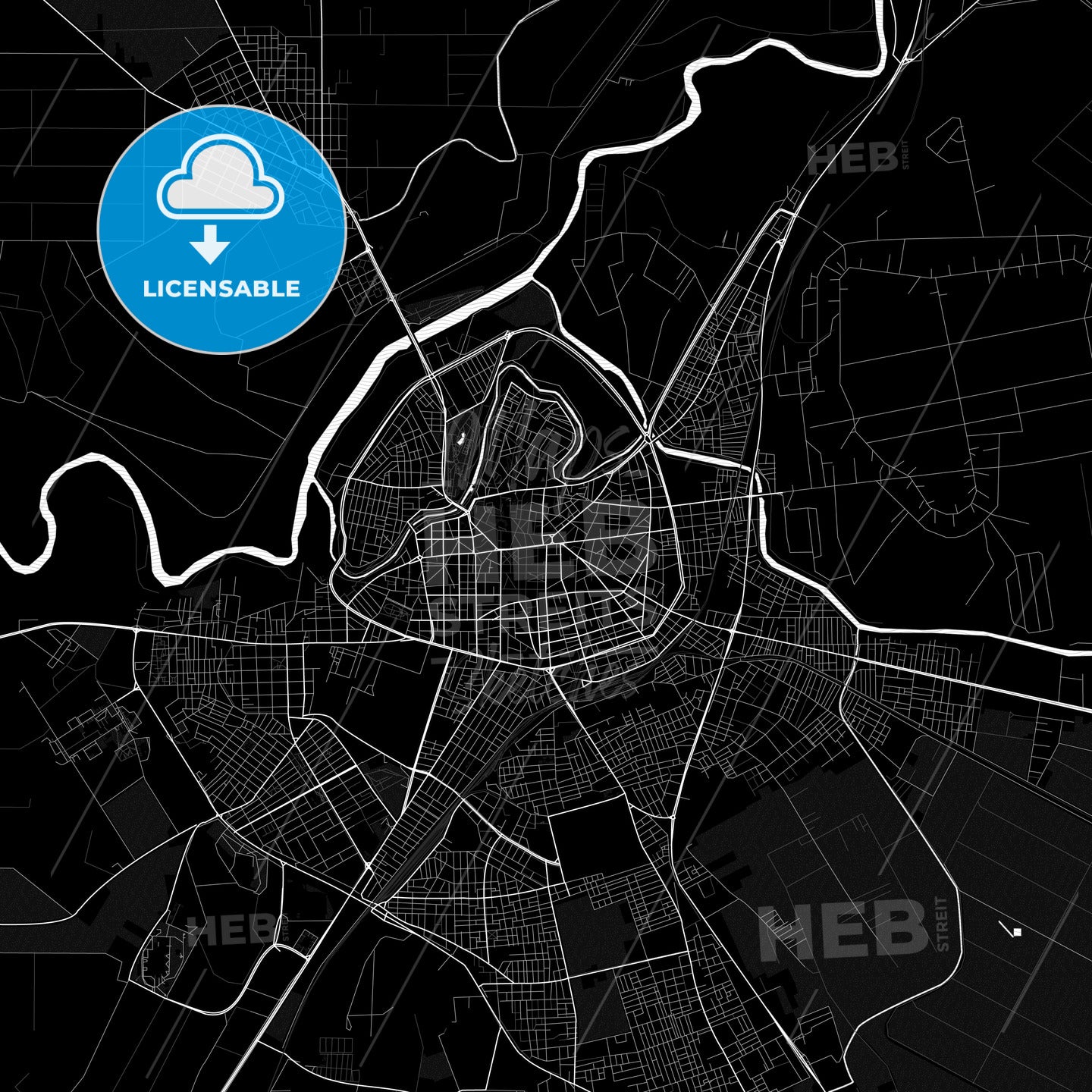 Larissa, Greece PDF map