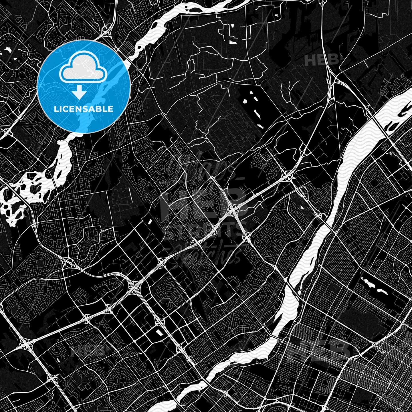 Laval, Canada PDF map
