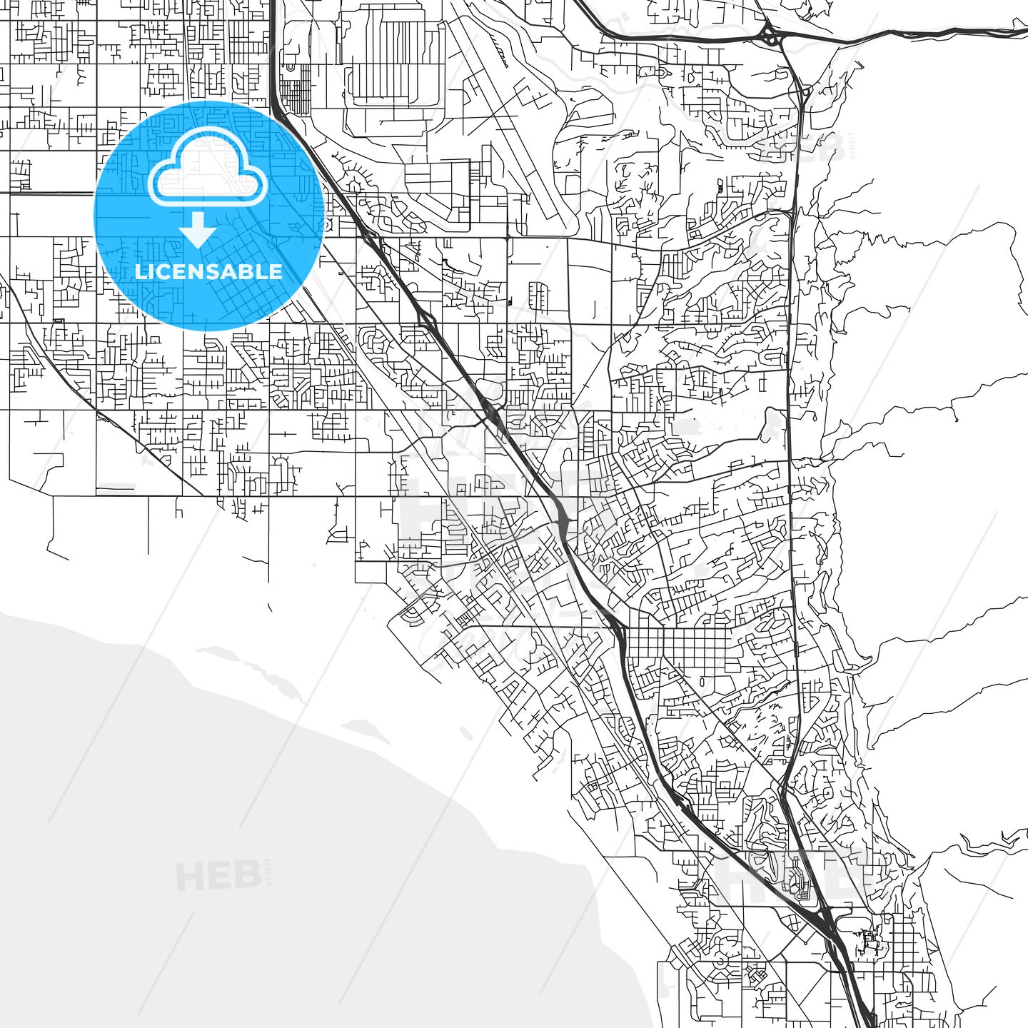 Layton, Utah - Area Map - Light