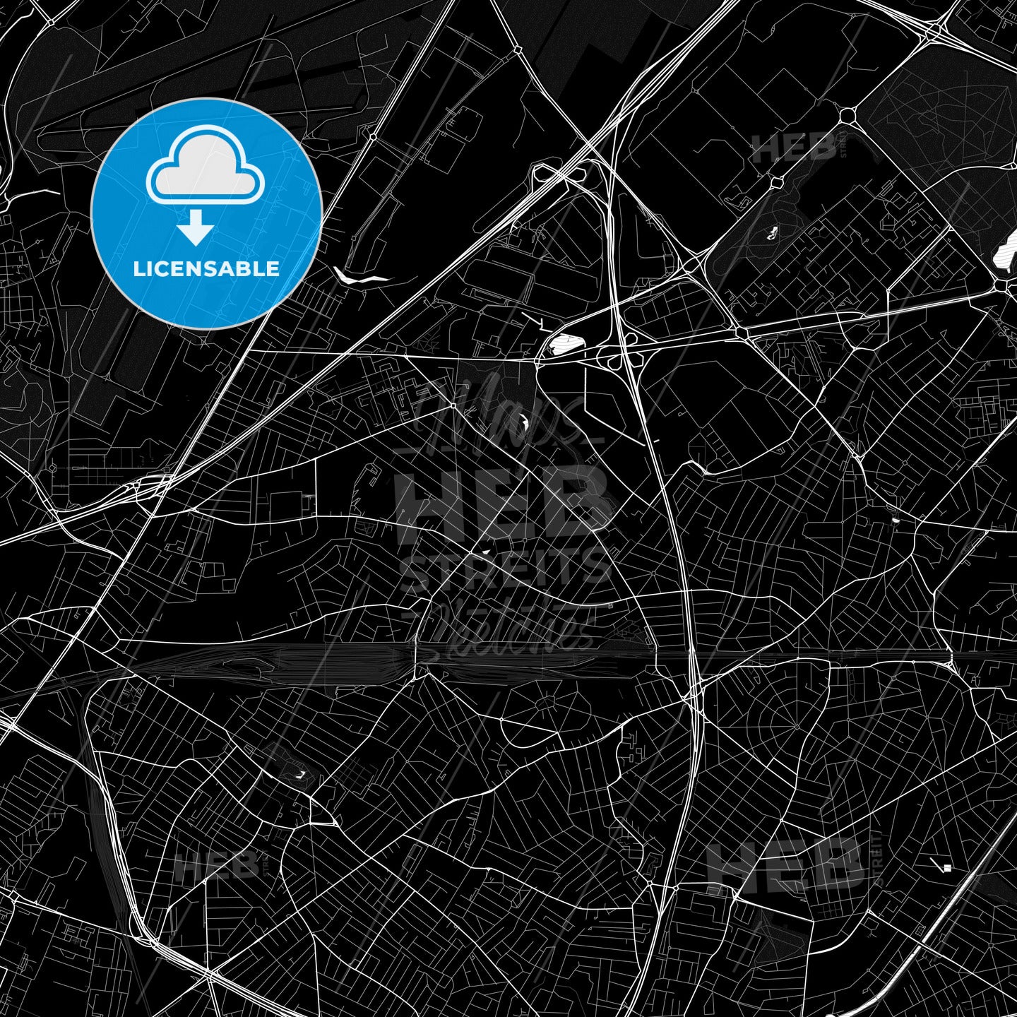 Le Blanc-Mesnil, France PDF map
