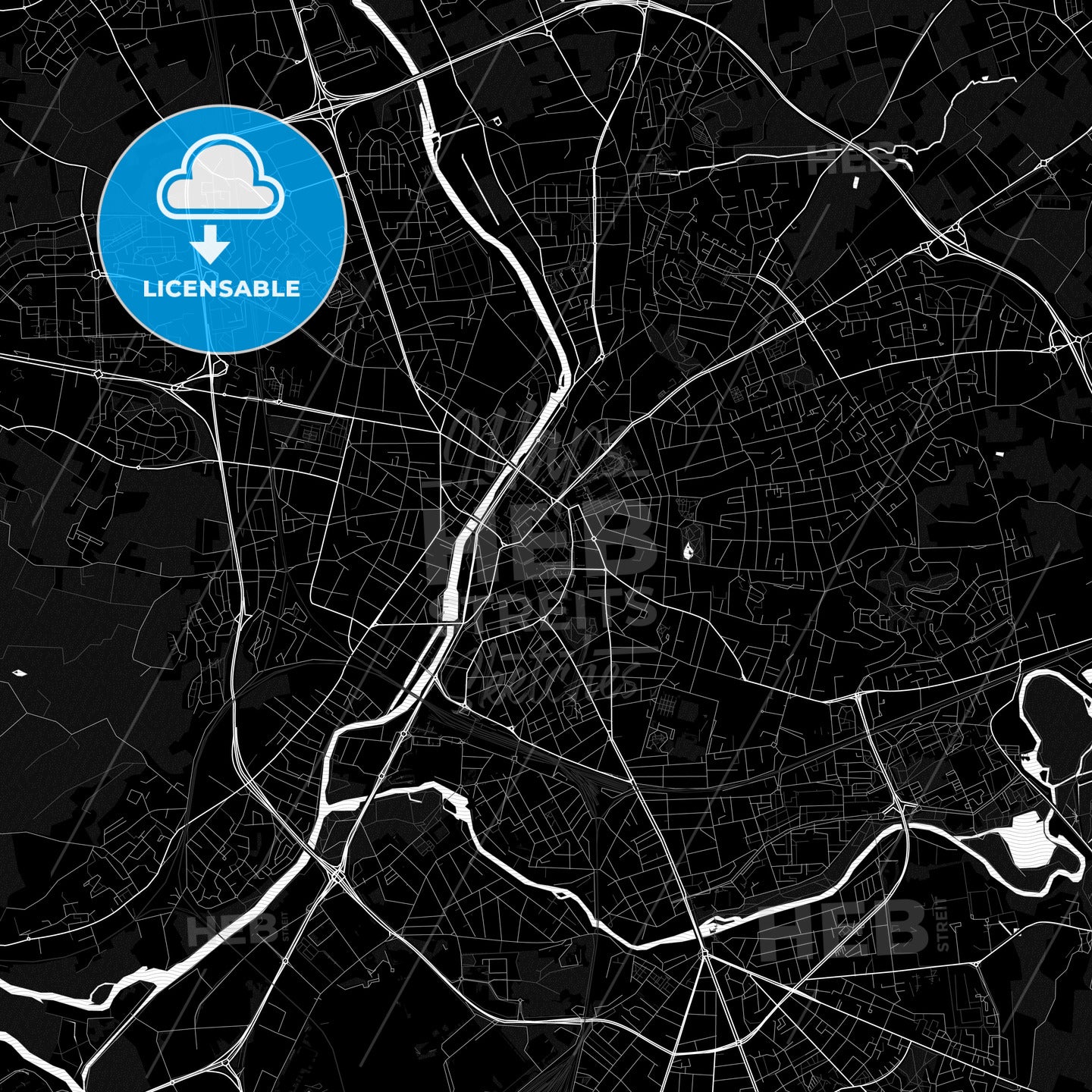 Le Mans, France PDF map
