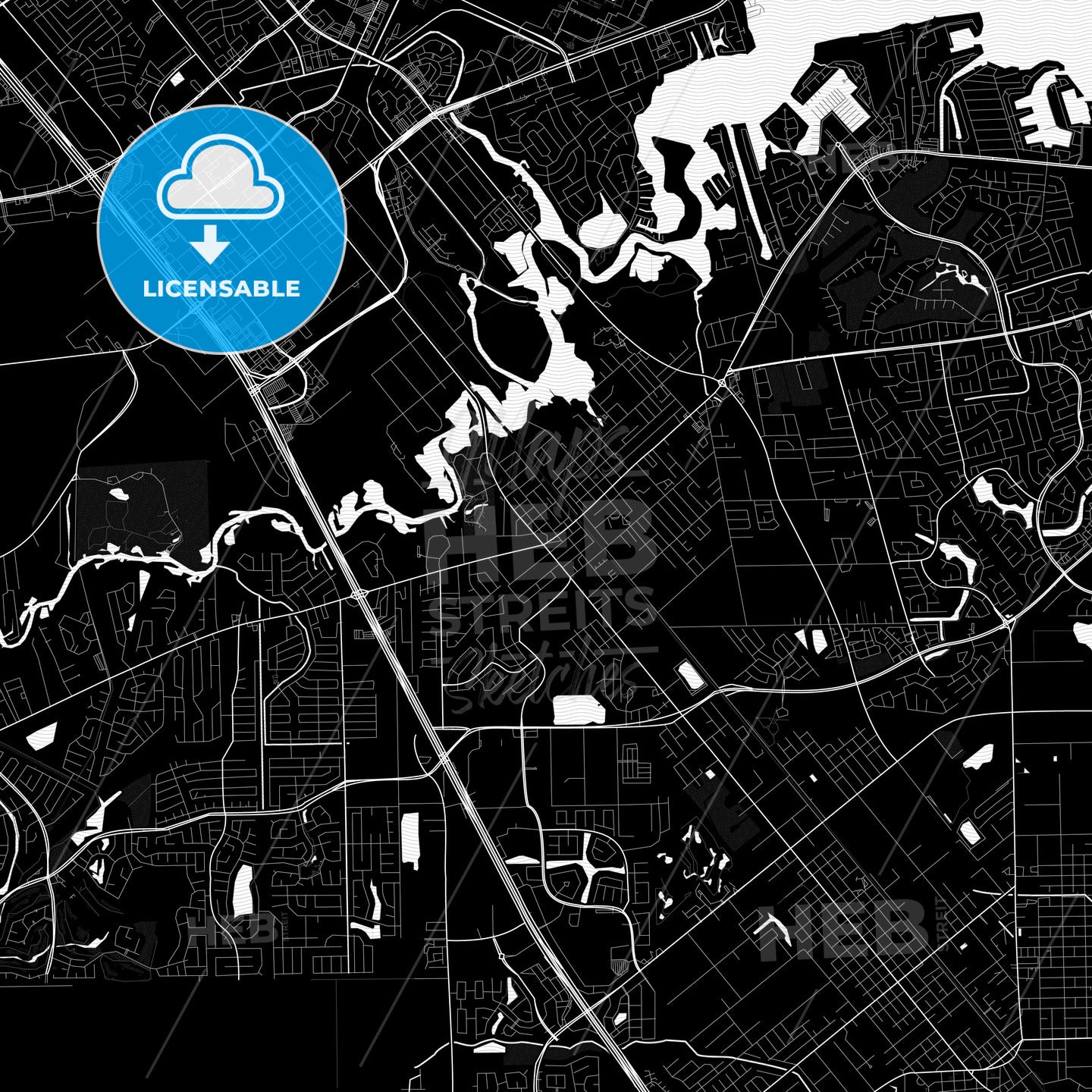 League City, Texas, United States, PDF map