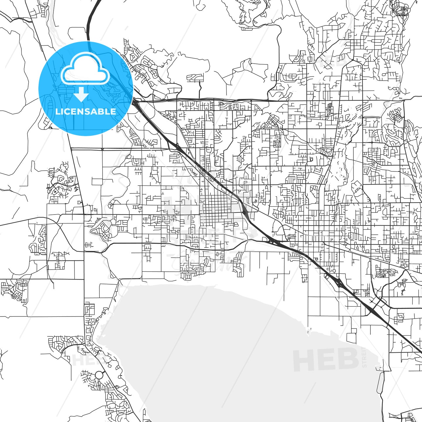 Lehi, Utah - Area Map - Light