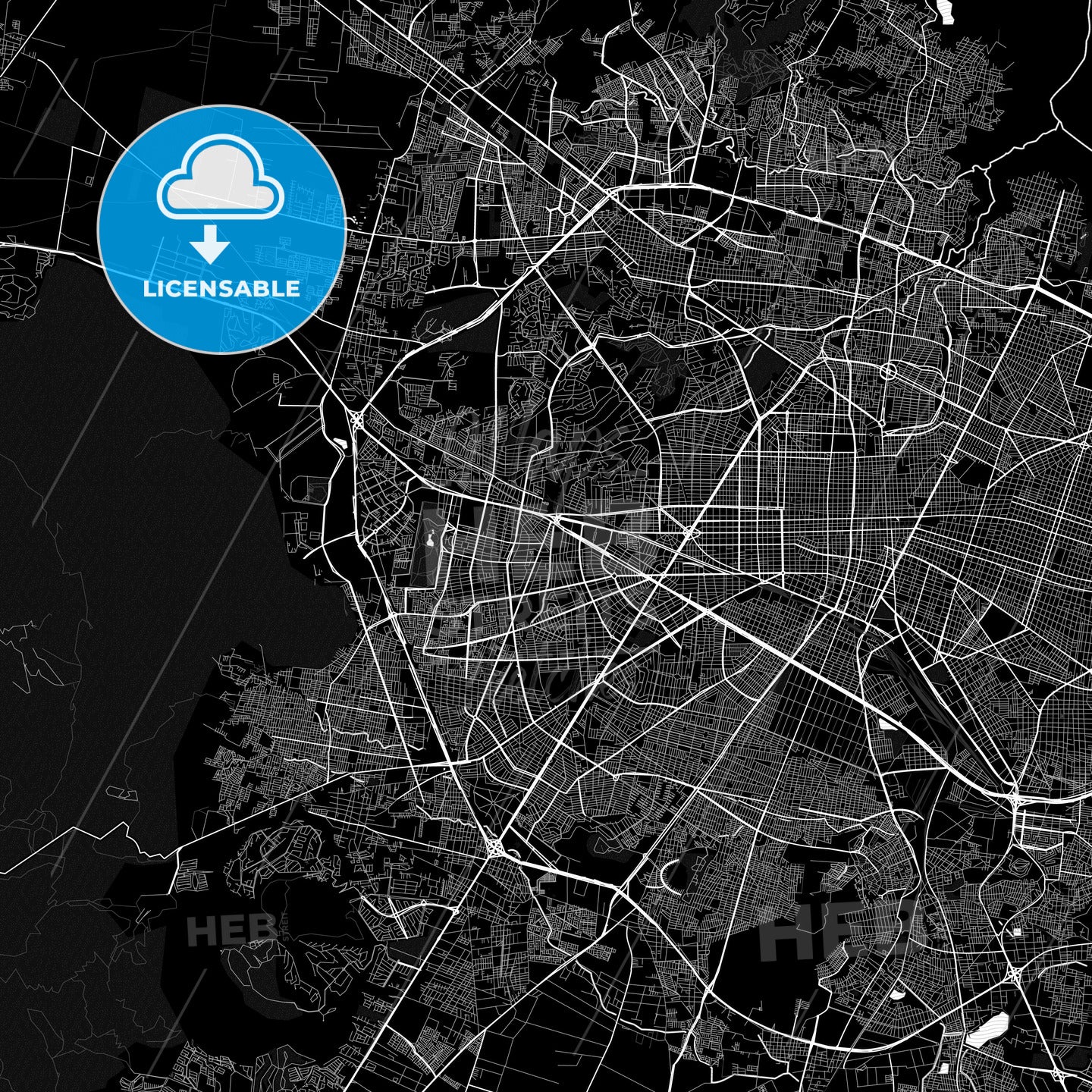 León, Mexico PDF map