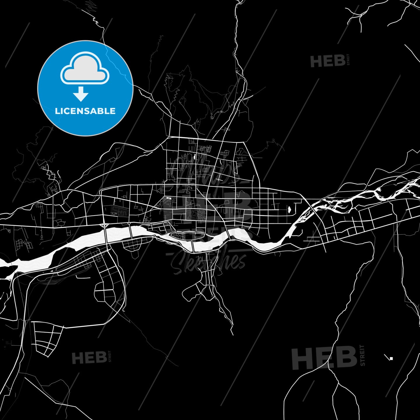 Lhasa, China PDF map