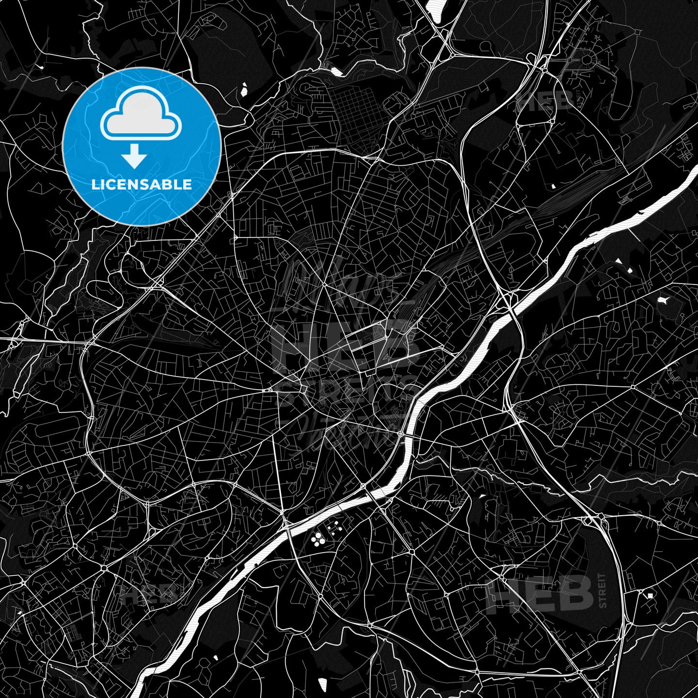 Limoges, France PDF map