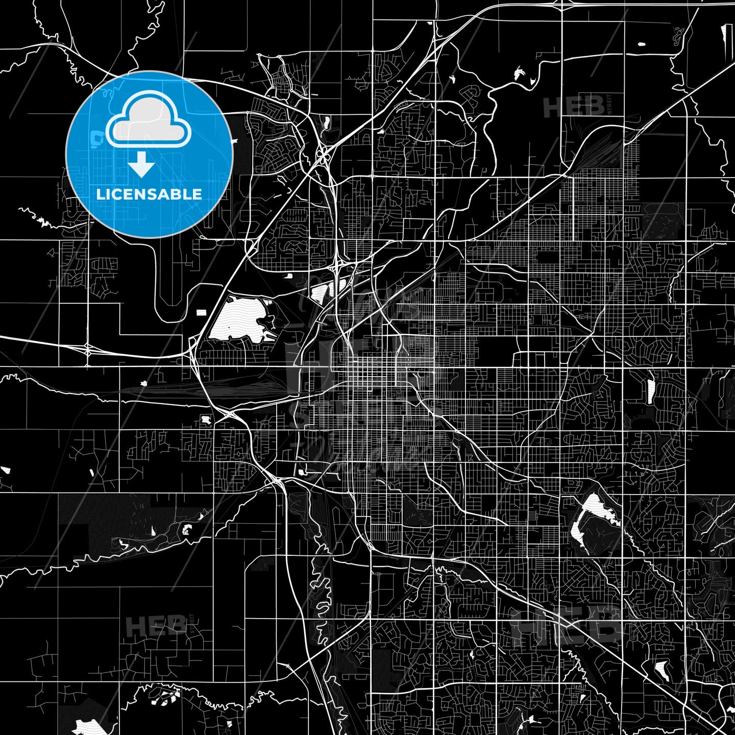 Lincoln, Nebraska, United States, PDF map