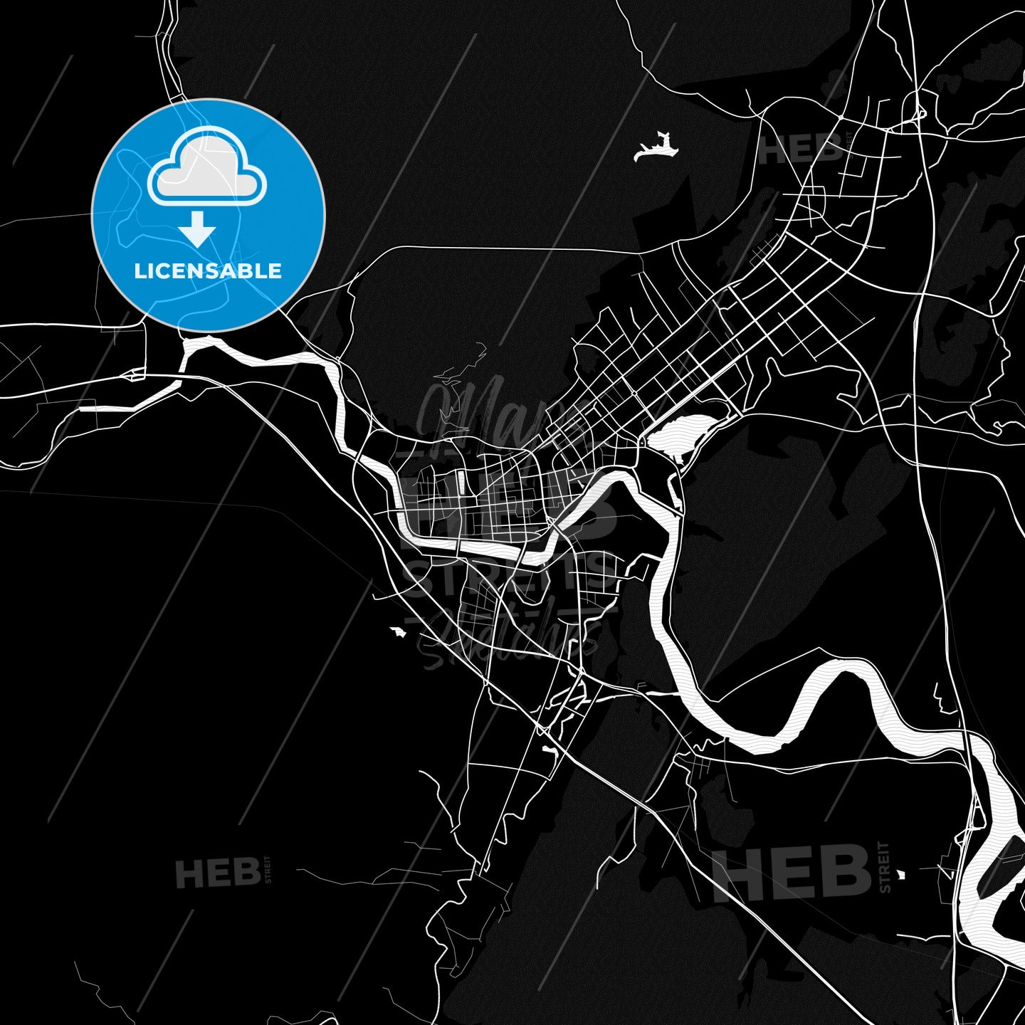 Linhai, China PDF map