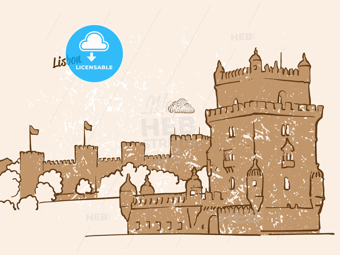 Lisbon, Portugal, Greeting Card – instant download