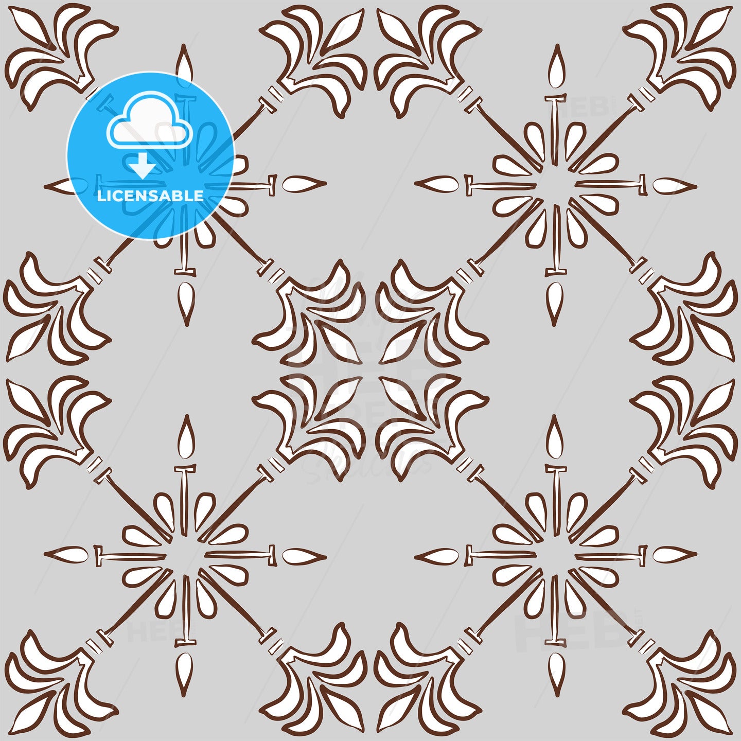 Lisbon Azulejos Seamless Pattern