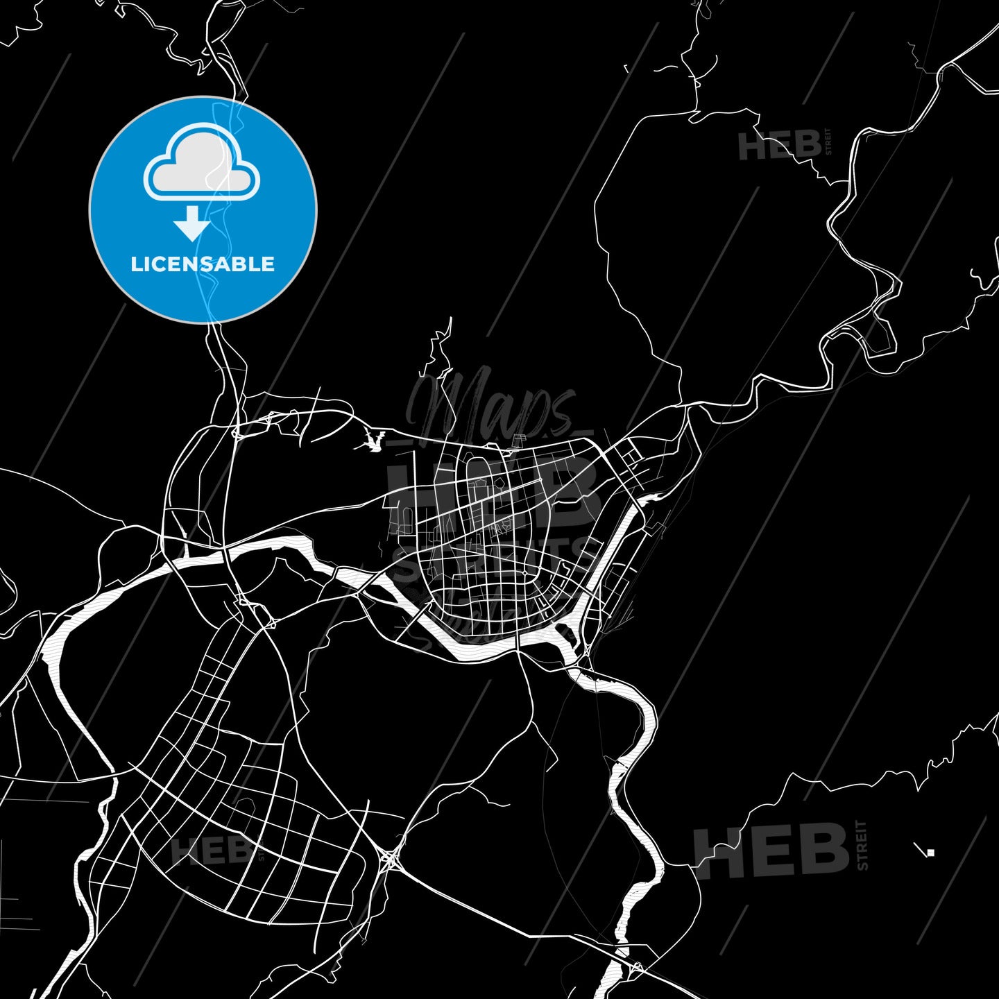 Lishui, China PDF map