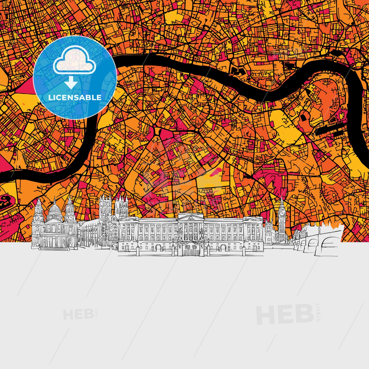 London Skyline Map