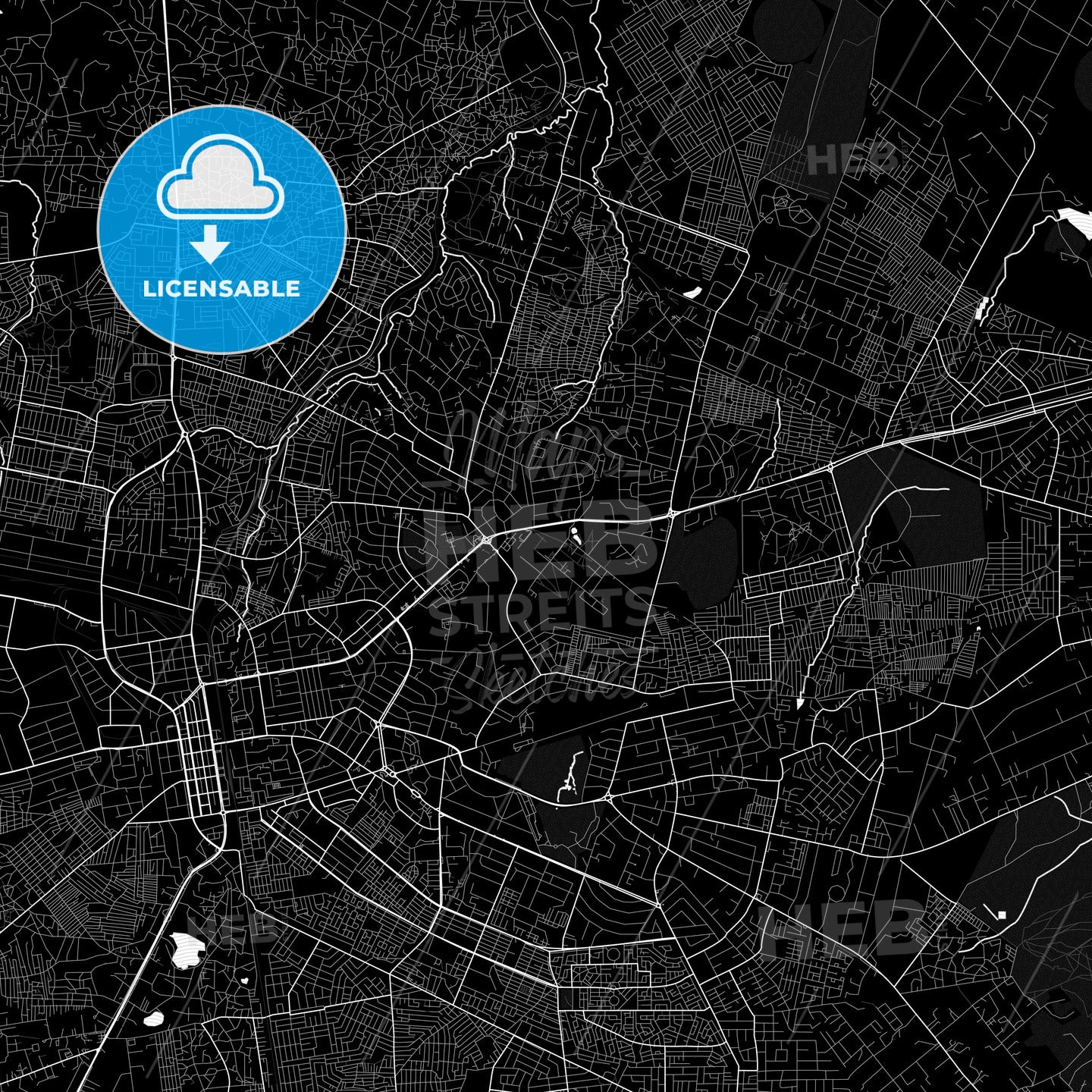 Lusaka, Zambia PDF map