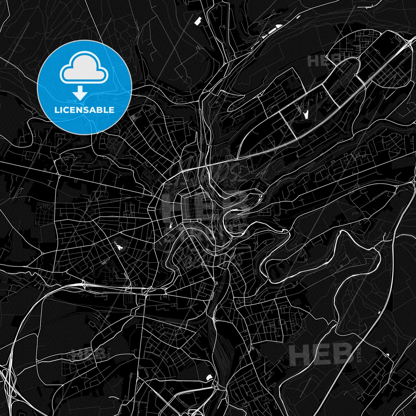 Luxembourg City, Luxembourg PDF map