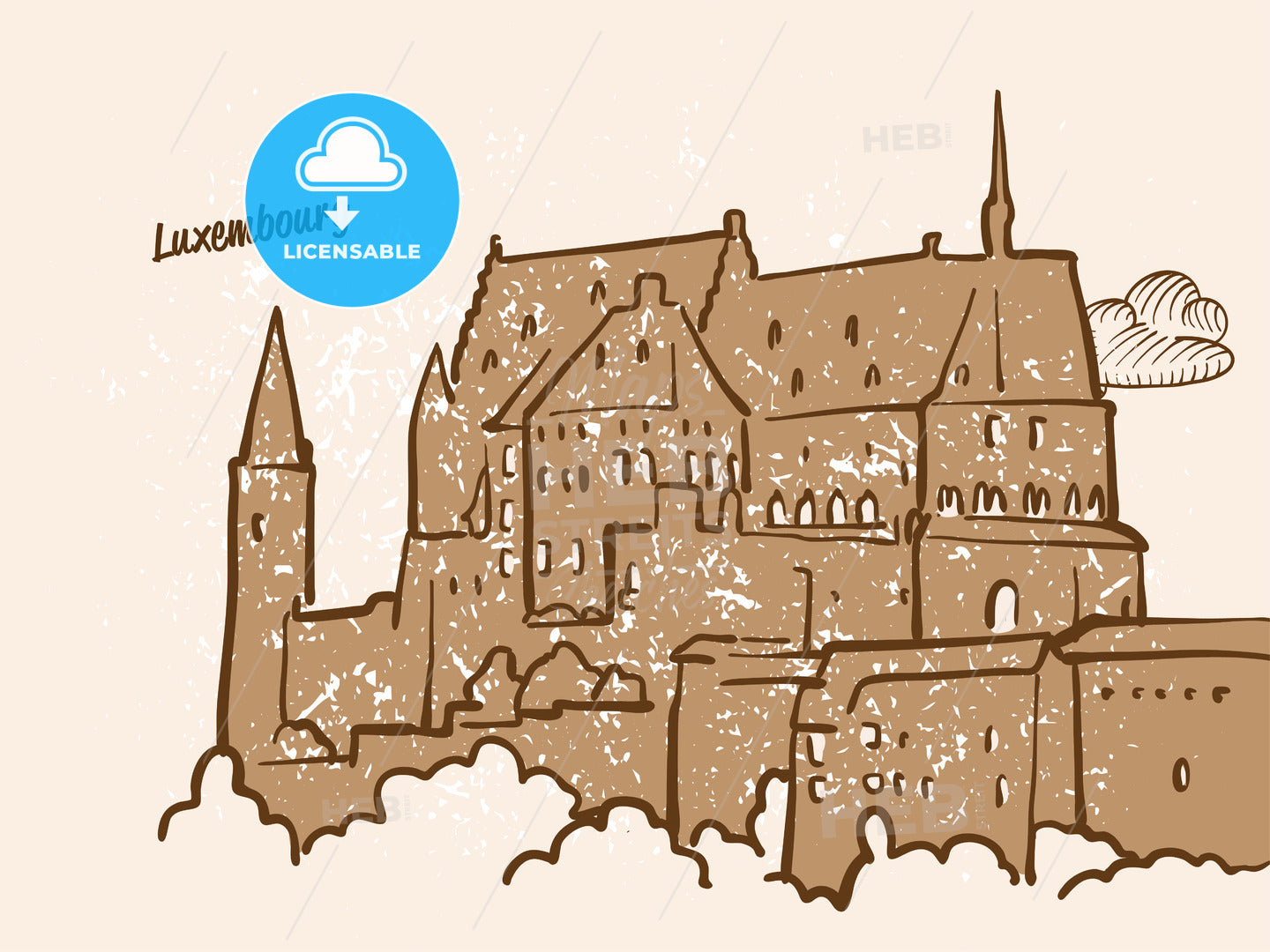 Luxembourg, Greeting Card – instant download