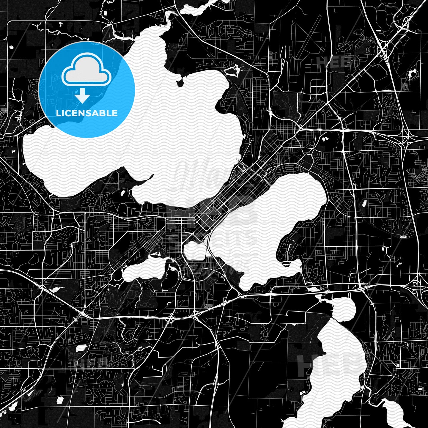 Madison, Wisconsin, United States, PDF map