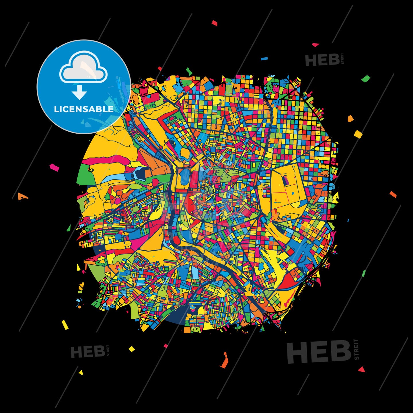 Madrid, Spain, Colorful Artmap