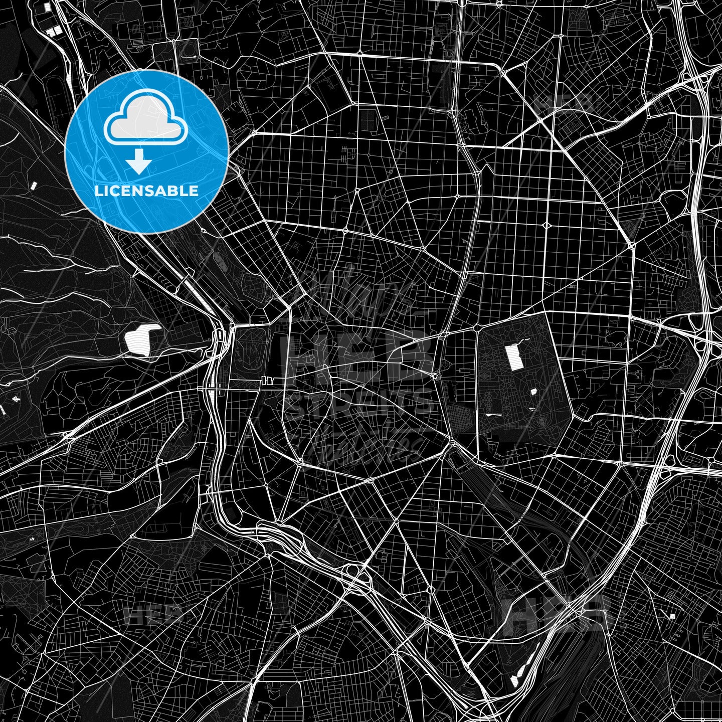 Madrid, Spain PDF map