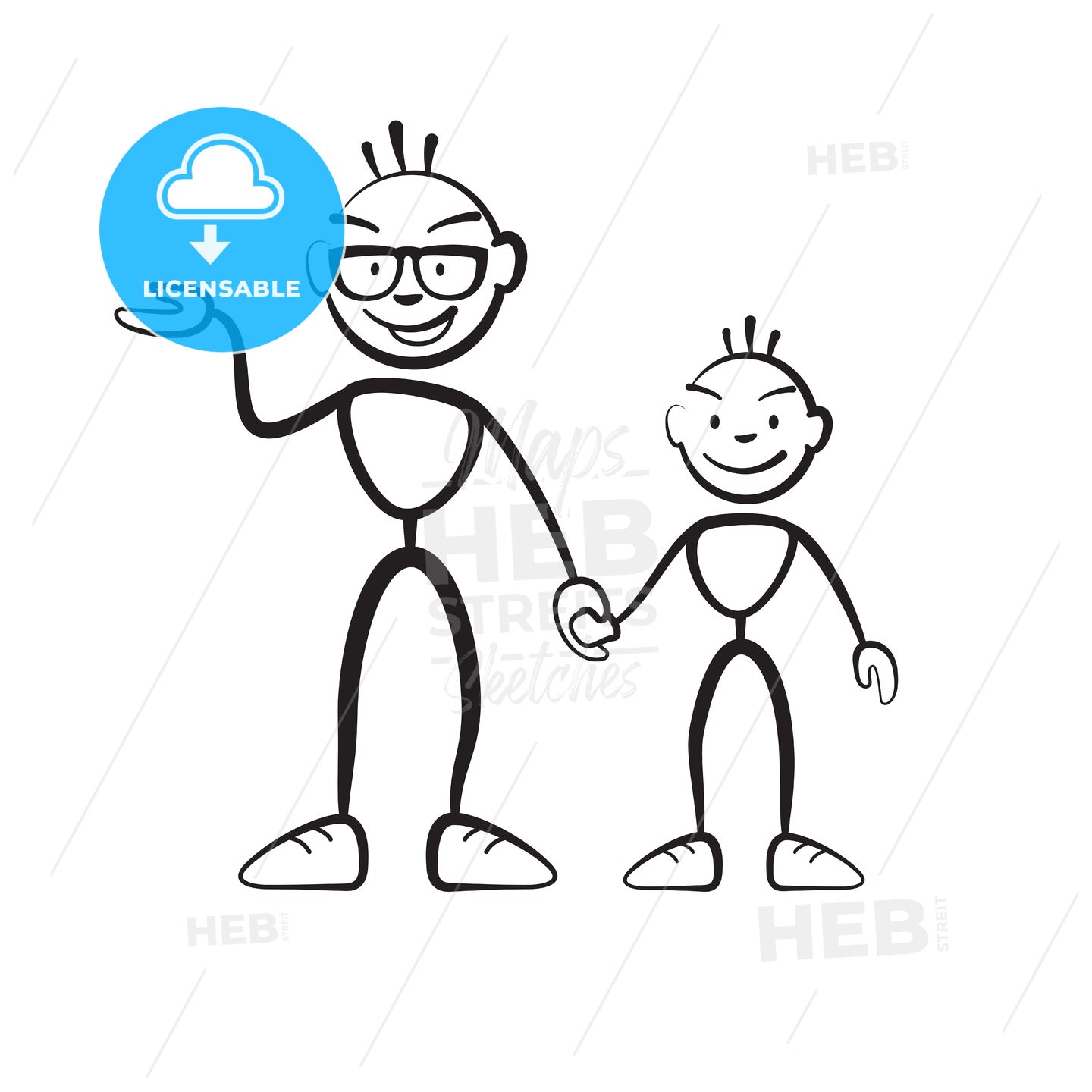 Man and boy explain situation – instant download