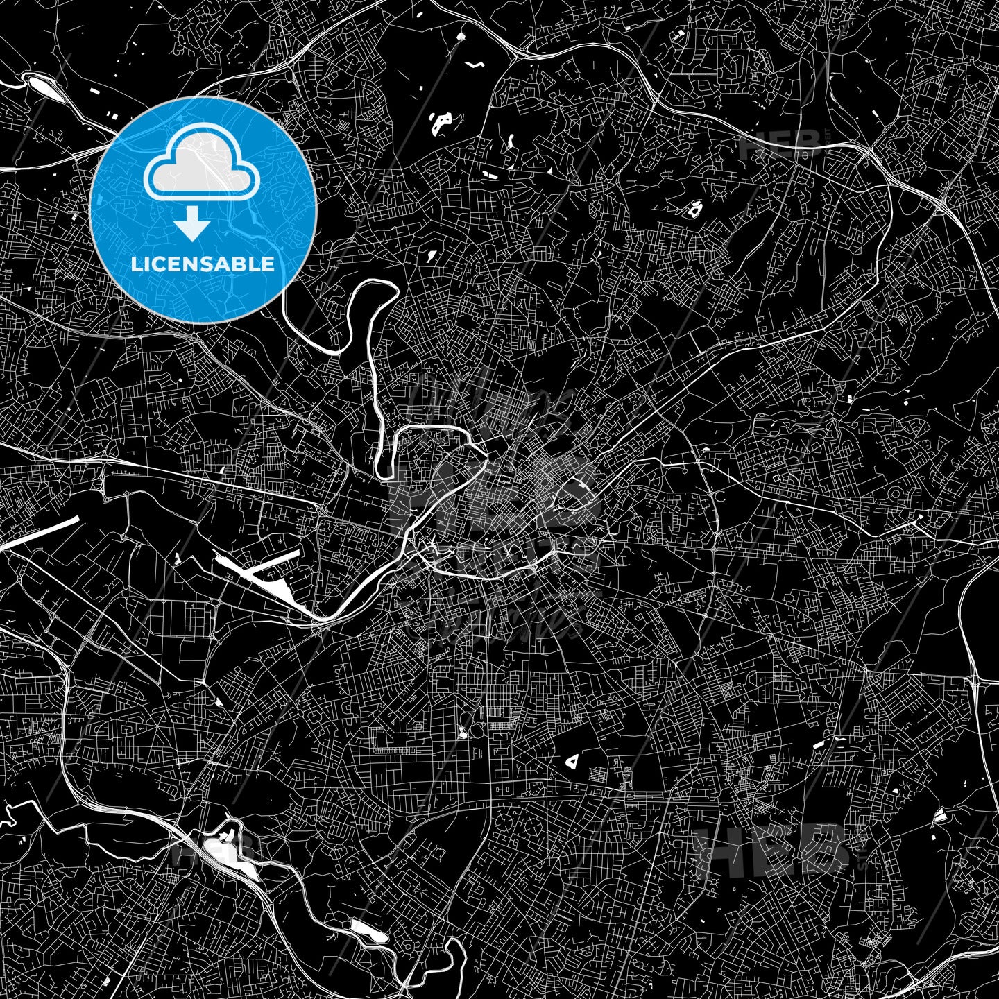 Manchester UK map