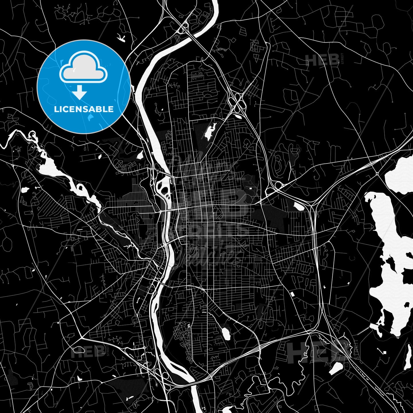 Manchester, New Hampshire, United States, PDF map