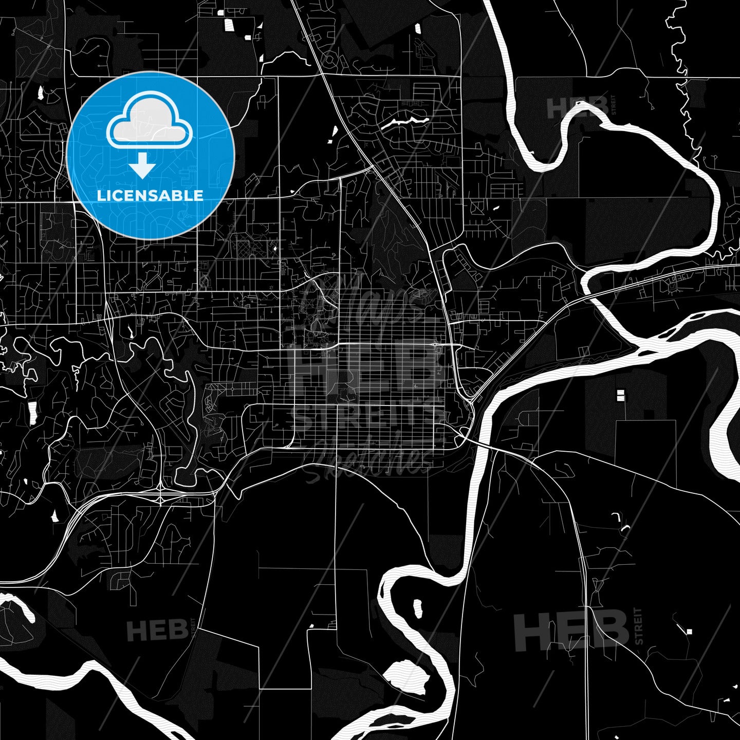 Manhattan, Kansas, United States, PDF map
