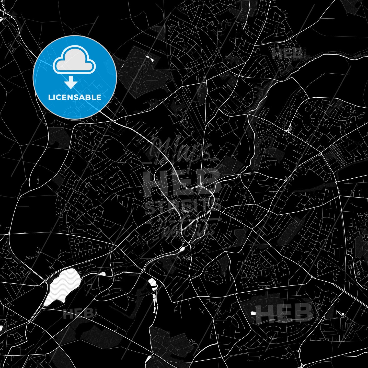 Mansfield, England PDF map