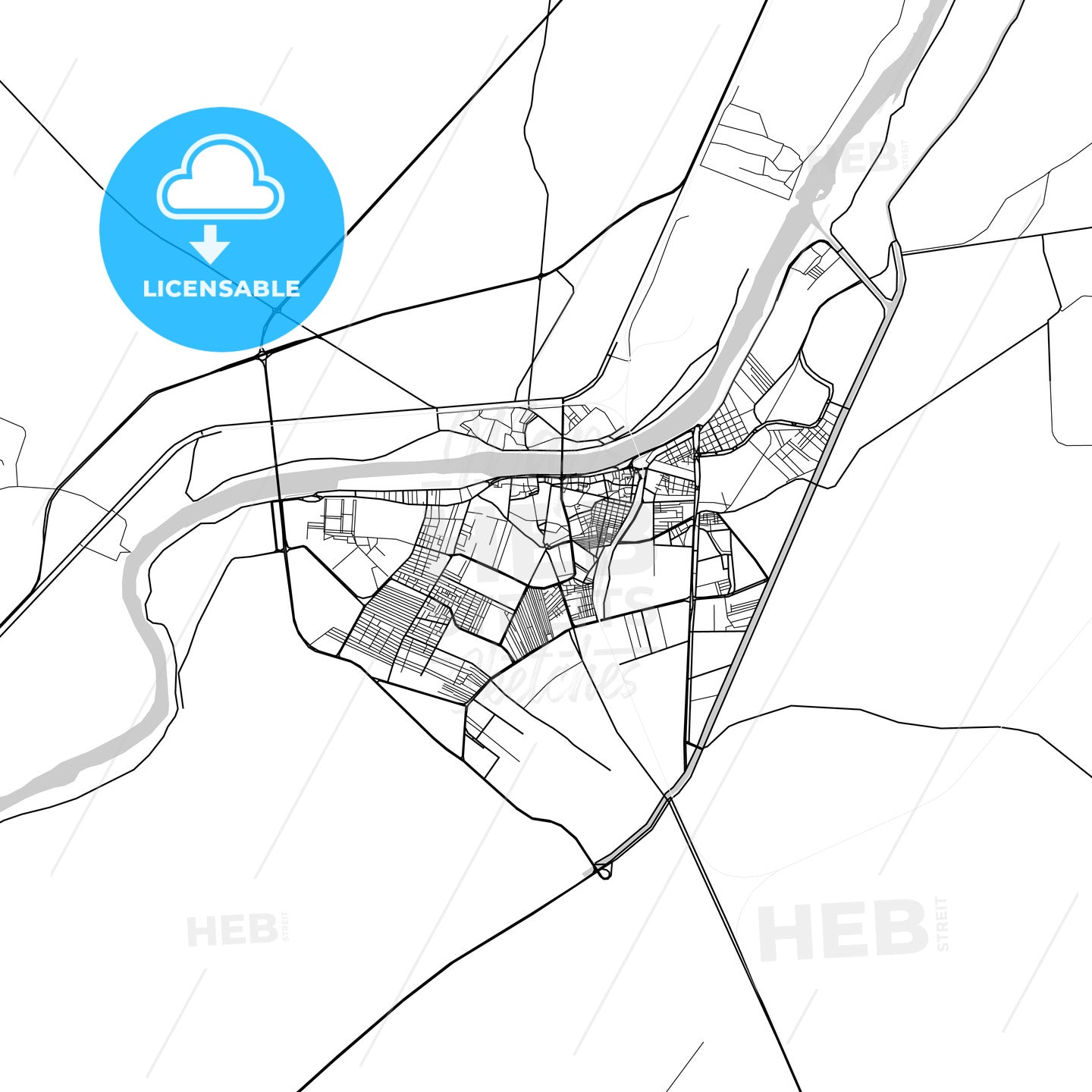 Map of Al Mansurah, Dakahlia, Egypt