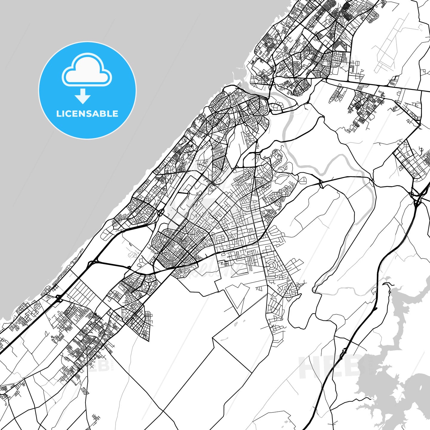 Map of Rabat, Rabat-Salé-Kénitra, Morocco