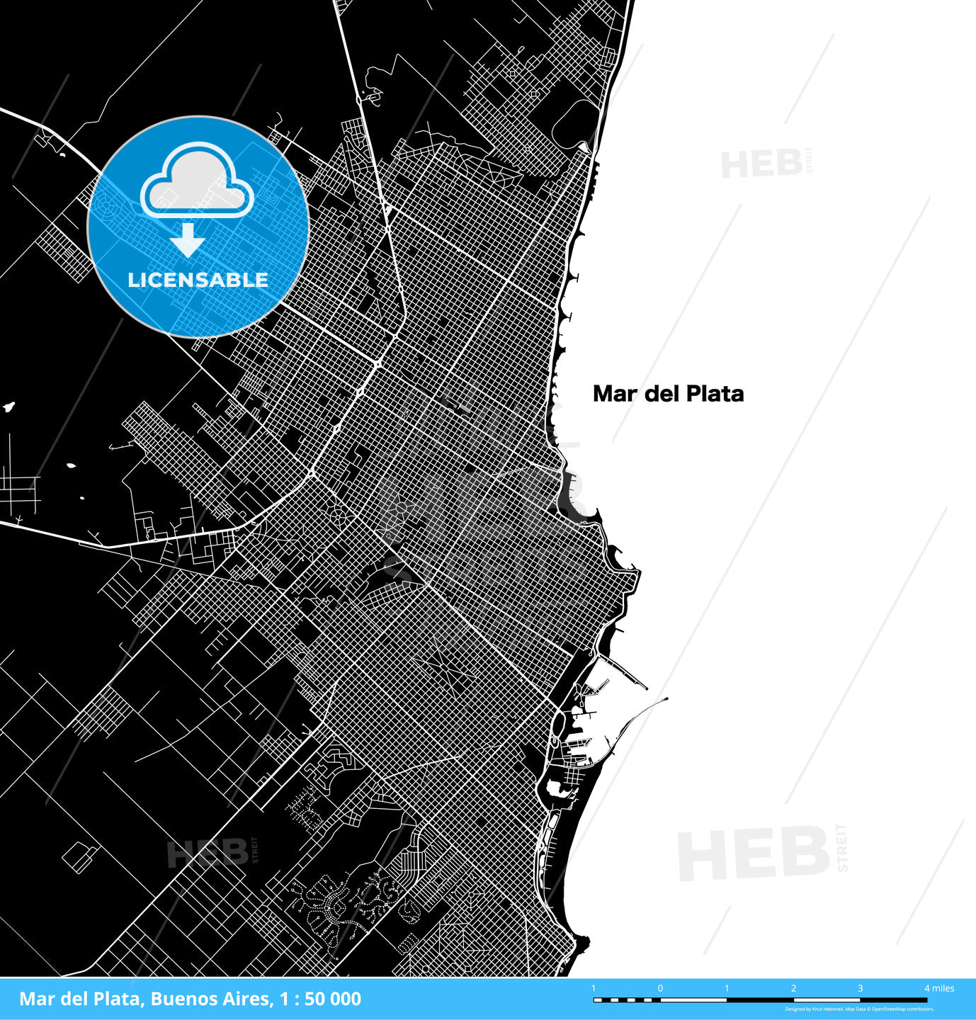 Mar del Plata, Buenos Aires, Argentina map