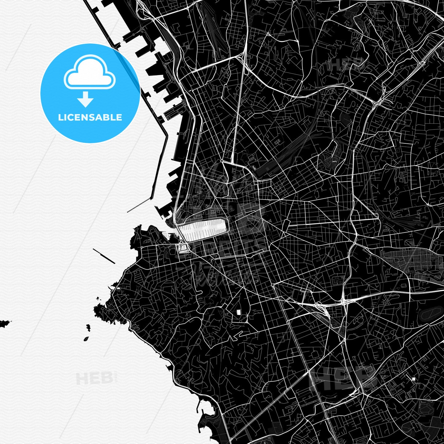 Marseille, France PDF map