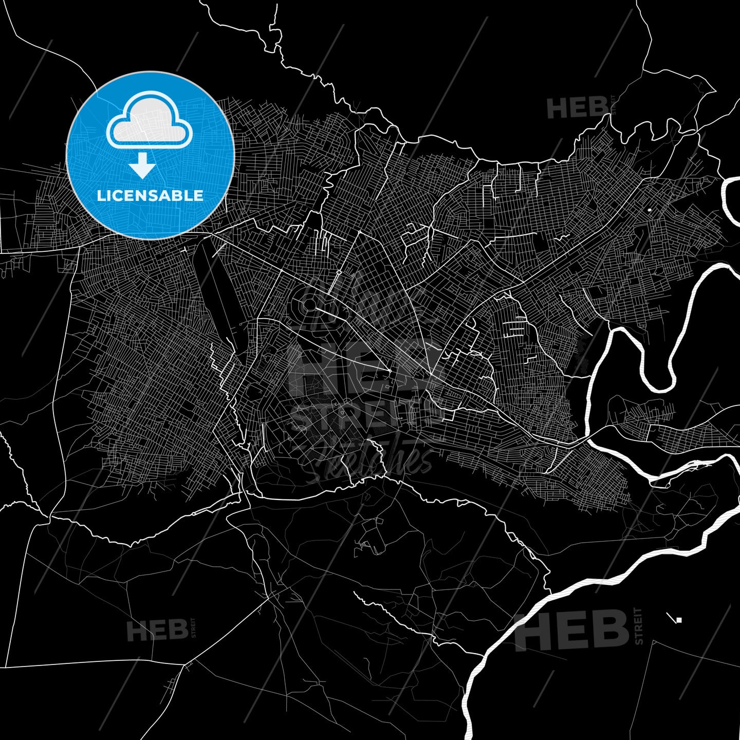 Mbuji-Mayi, DR Congo PDF map