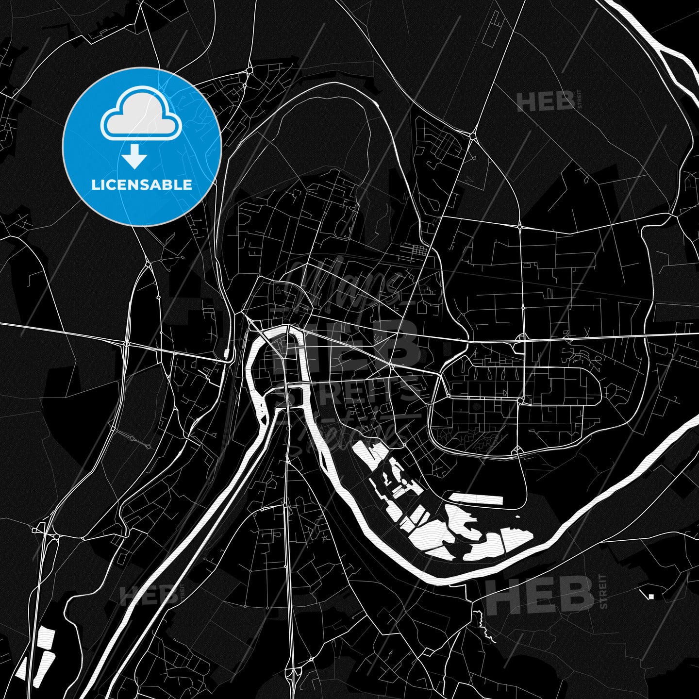 Meaux, France PDF map