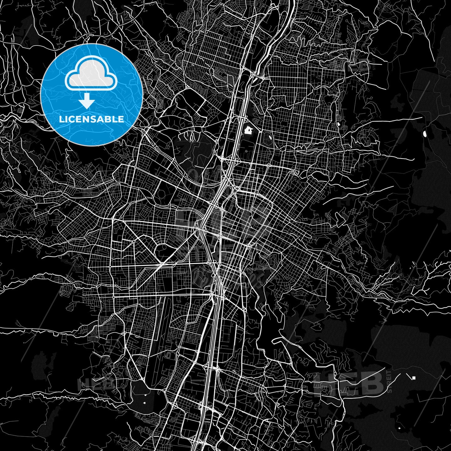Medellin, Colombia PDF map