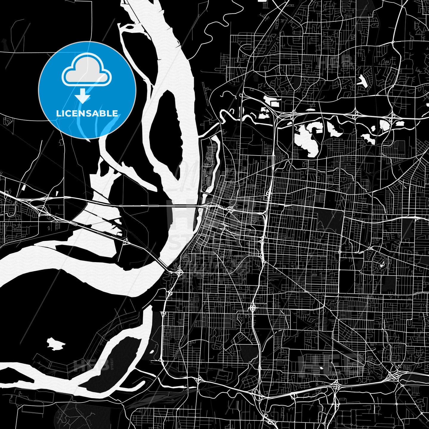 Memphis, Tennessee, United States, PDF map