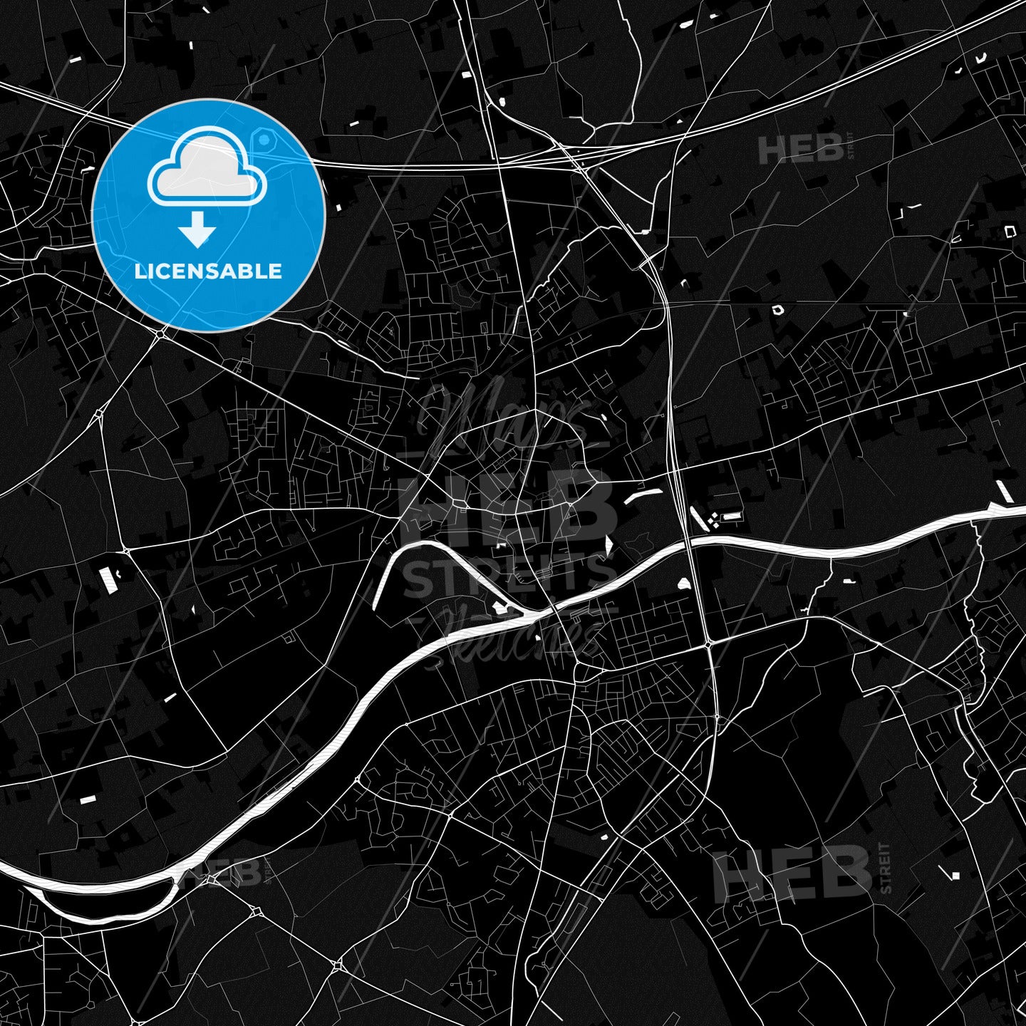 Menen, Belgium PDF map