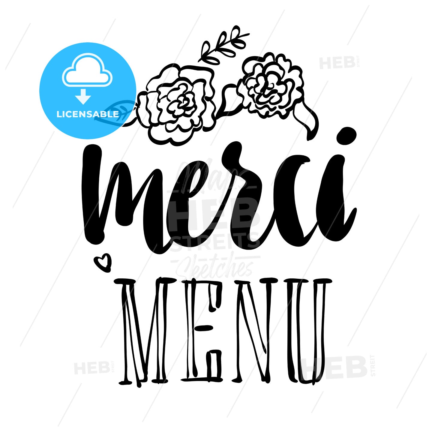 Merci Menu – instant download