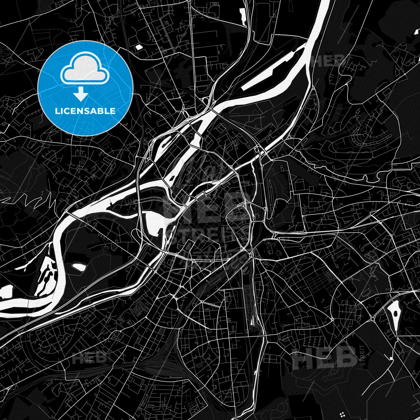 Metz, France PDF map