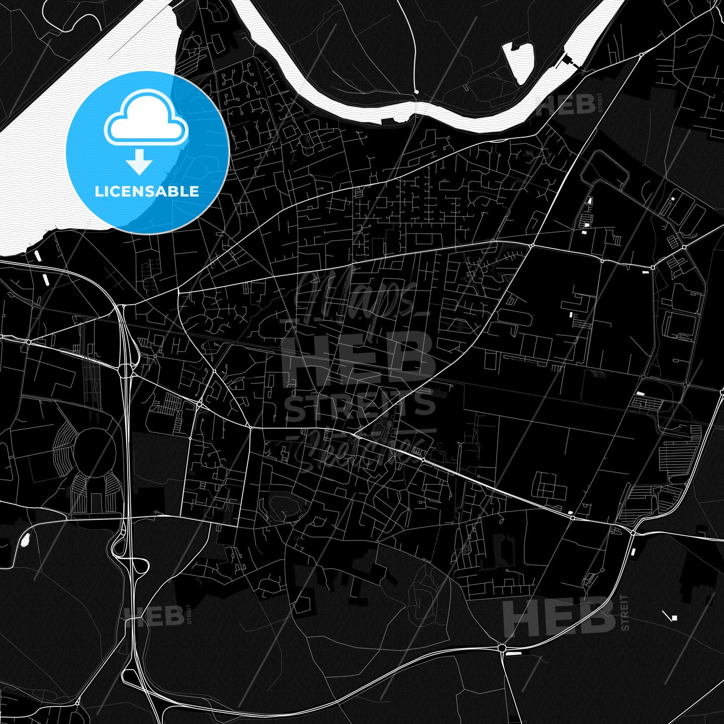 Meyzieu, France PDF map