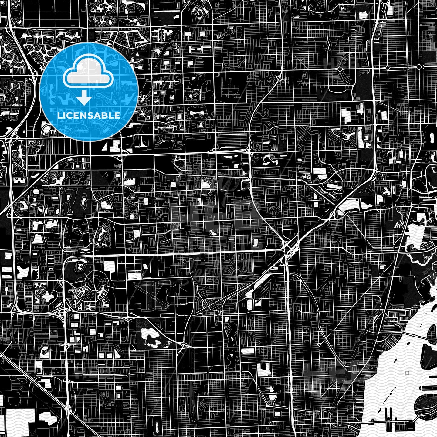 Miami Gardens, Florida, United States, PDF map