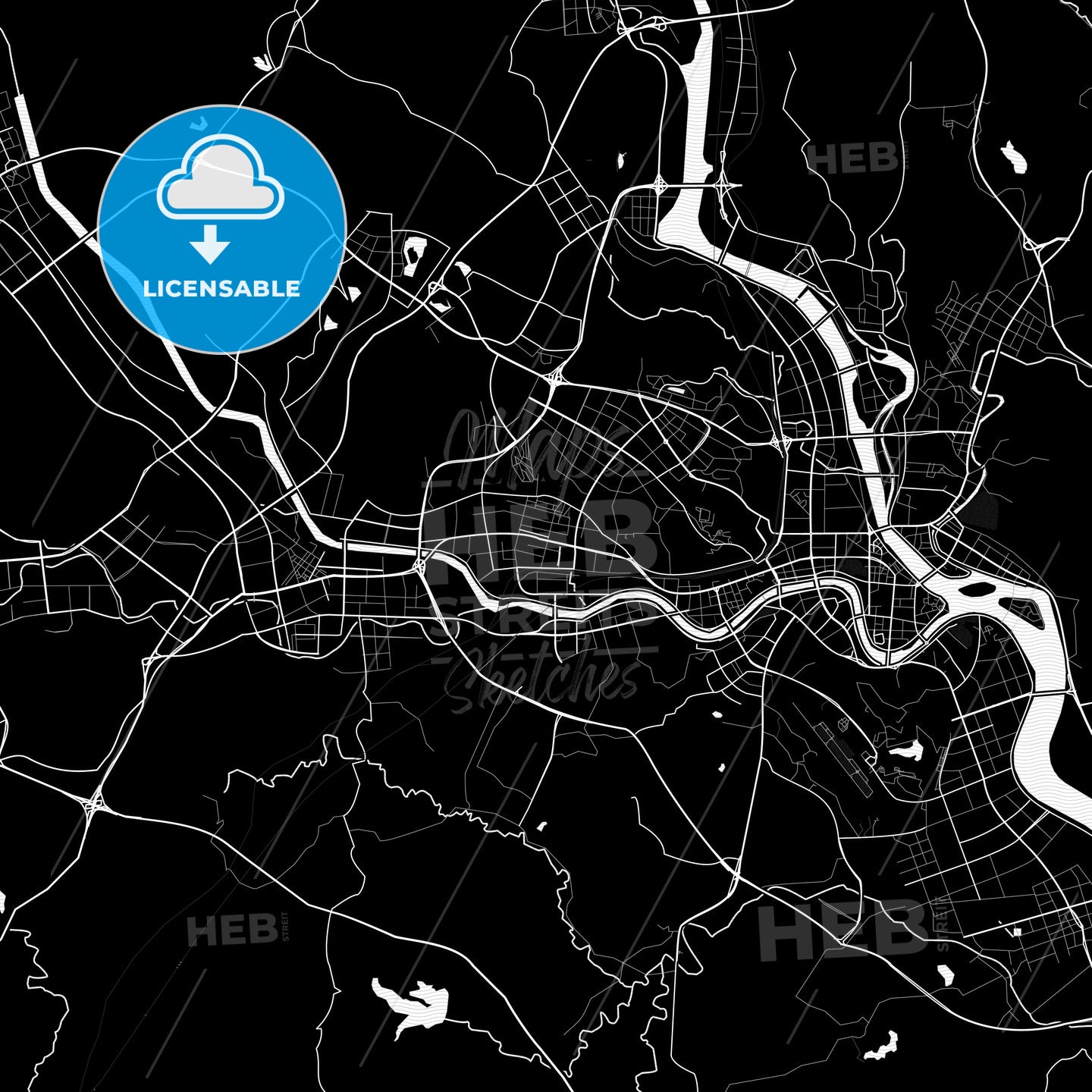 Mianyang, China PDF map