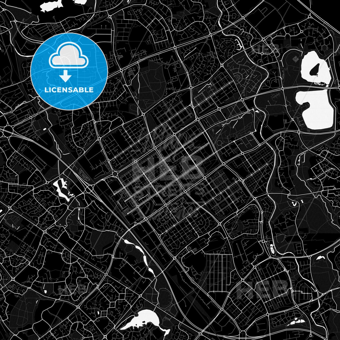 Milton Keynes, England PDF map