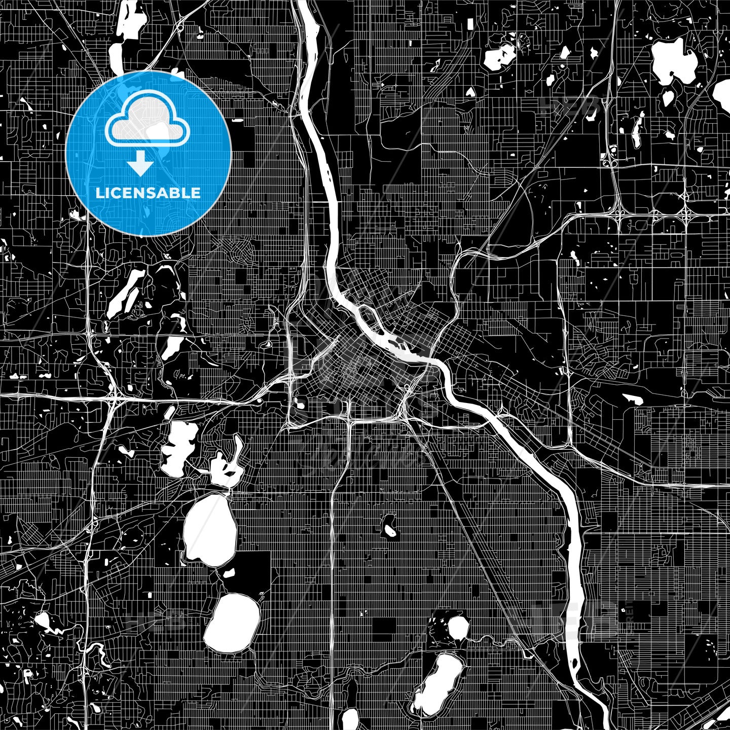 Minneapolis USA map