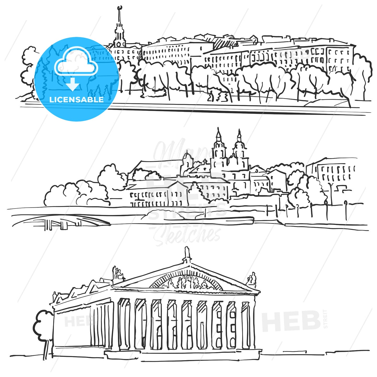 Minsk Belarus Famous Buildings – instant download