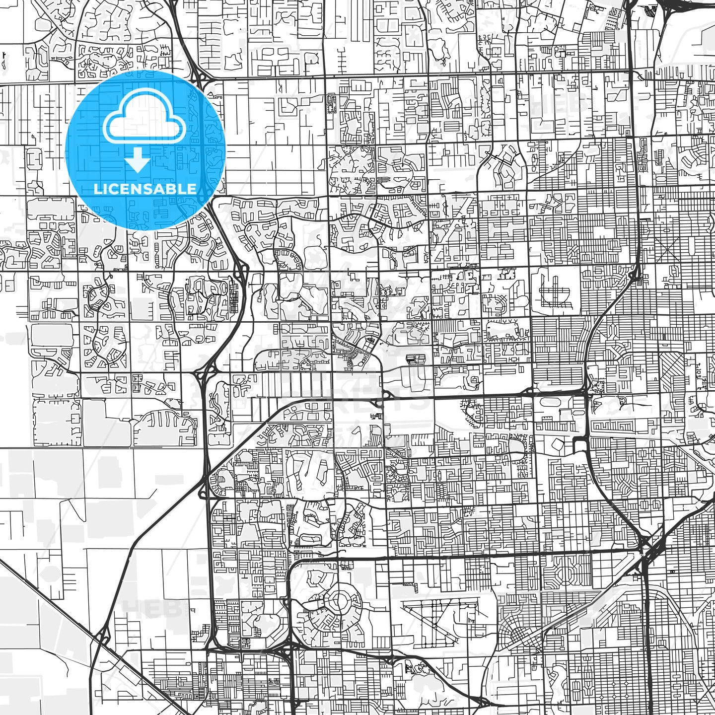 Miramar, Florida - Area Map - Light